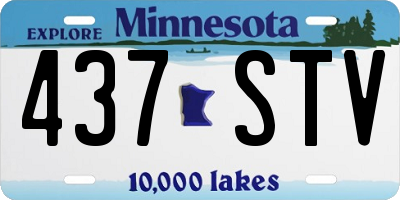 MN license plate 437STV