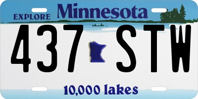 MN license plate 437STW