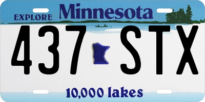 MN license plate 437STX