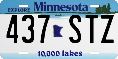 MN license plate 437STZ