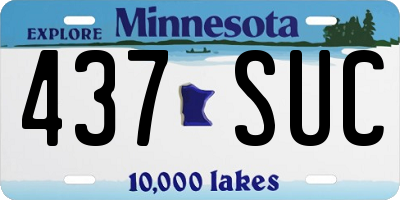 MN license plate 437SUC