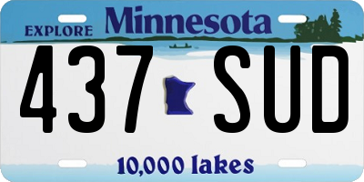 MN license plate 437SUD