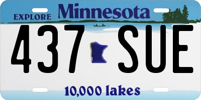 MN license plate 437SUE