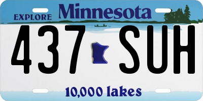 MN license plate 437SUH