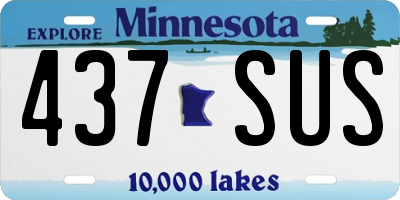MN license plate 437SUS