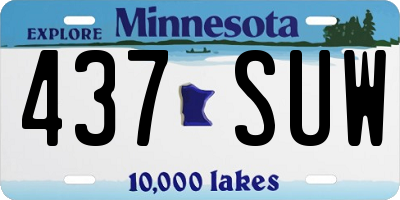 MN license plate 437SUW