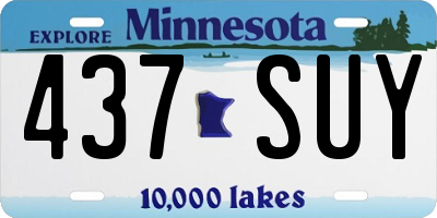 MN license plate 437SUY