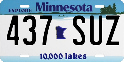 MN license plate 437SUZ