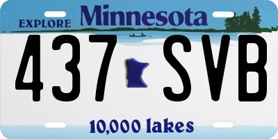 MN license plate 437SVB