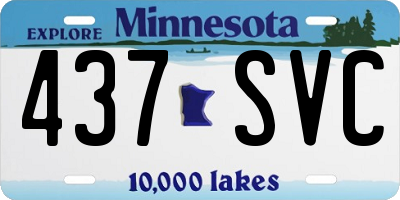 MN license plate 437SVC