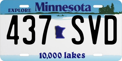 MN license plate 437SVD