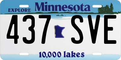 MN license plate 437SVE