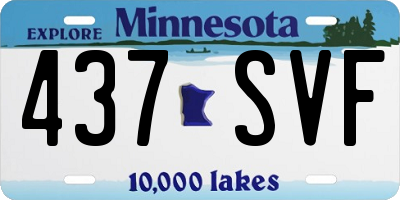 MN license plate 437SVF