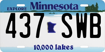 MN license plate 437SWB