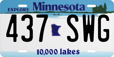 MN license plate 437SWG