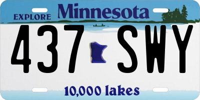 MN license plate 437SWY