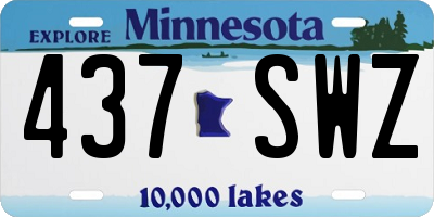MN license plate 437SWZ