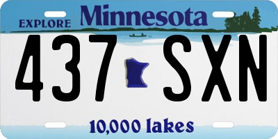 MN license plate 437SXN