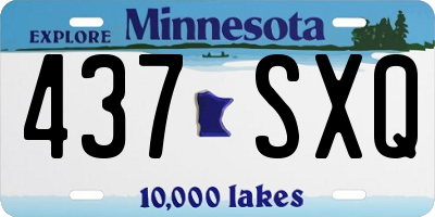 MN license plate 437SXQ