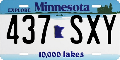 MN license plate 437SXY