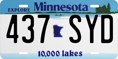 MN license plate 437SYD