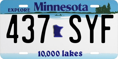 MN license plate 437SYF