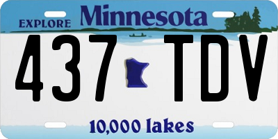 MN license plate 437TDV