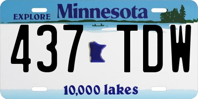 MN license plate 437TDW