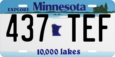 MN license plate 437TEF