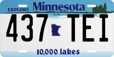 MN license plate 437TEI