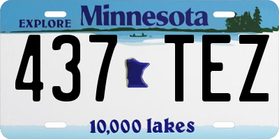 MN license plate 437TEZ