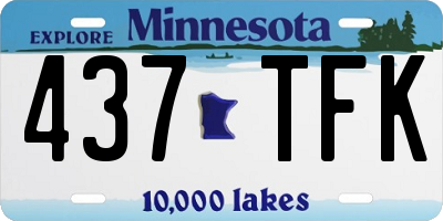 MN license plate 437TFK