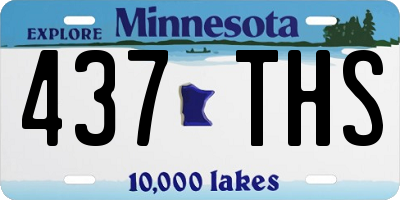 MN license plate 437THS