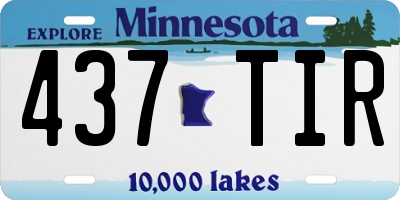 MN license plate 437TIR