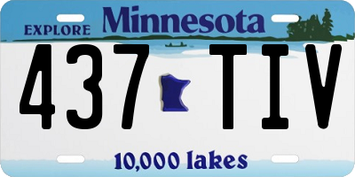 MN license plate 437TIV