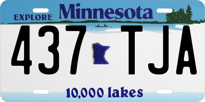 MN license plate 437TJA