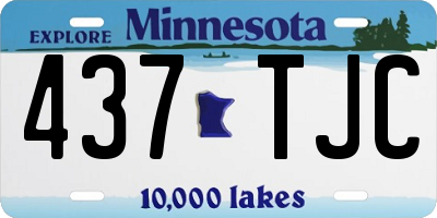 MN license plate 437TJC