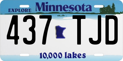 MN license plate 437TJD