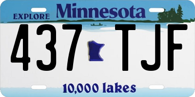 MN license plate 437TJF