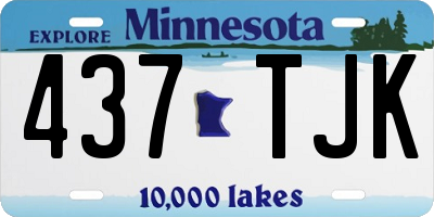 MN license plate 437TJK