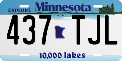 MN license plate 437TJL