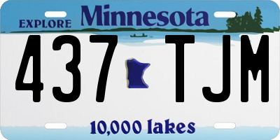 MN license plate 437TJM