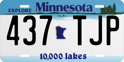 MN license plate 437TJP