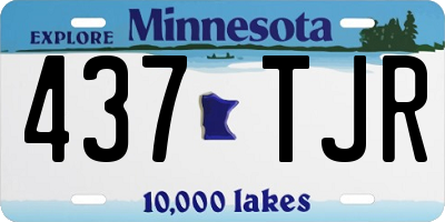 MN license plate 437TJR