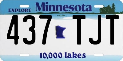 MN license plate 437TJT