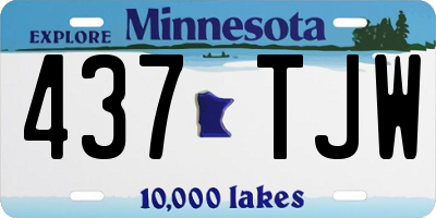 MN license plate 437TJW
