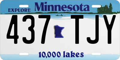 MN license plate 437TJY