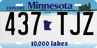 MN license plate 437TJZ