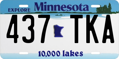 MN license plate 437TKA
