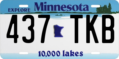 MN license plate 437TKB